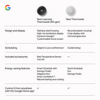 Google Nest Learning Thermostat (4th gen) + Nest Temperature Sensor (2nd gen) - Obsidian