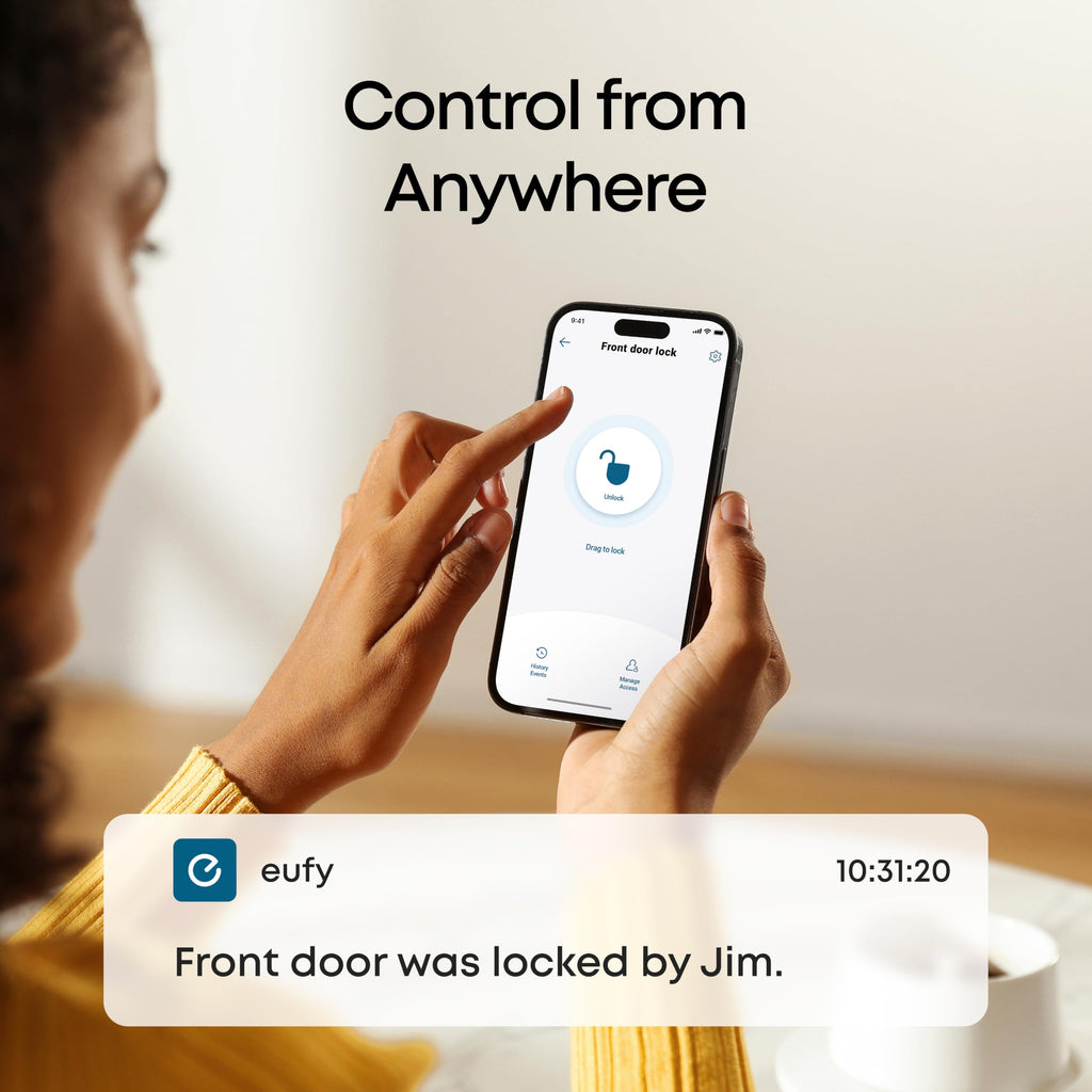 eufy Security Smart Lock Front Door Lever Set, Keyless Entry Deadbolt