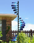 Wind Spinners Outdoor, 93" Large Metal Wind Spinners for Yard and Garden, Kinetic Wind Sculptures & Spinners with Stake, Windmill for Yard Art Decor (Peacock Spiral)