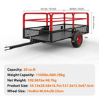 Garvee Tow Behind Dump Trailer for ATV UTV 1500 lbs 20 Cubic Feet