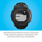 Garmin Instinct® 2X Solar Tactical, Rugged Outdoor Smartwatch, 50mm, Black