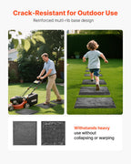 VEVOR Garden Stepping Stones 16Pcs 15.5x15.5" Plastic Pathway Pavers Grey