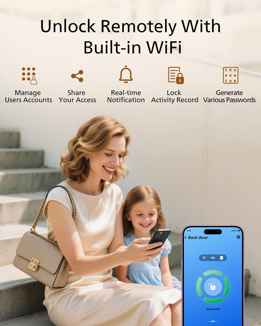 Philips Wi-Fi Smart Deadbolt Lock, Keyless Entry Door Locks for Front Door