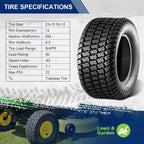 MaxAuto 2PCS 23x10.50-12 Turf Tires 23x10.5x12 Lawn Mower Golf Cart Garden Tractor Tire, 4PR Tubeless