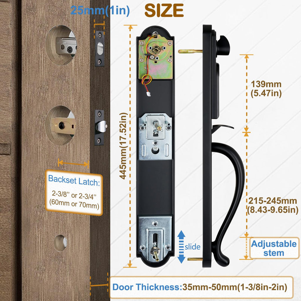 Keyless Entry Door Lock with Handle Set, Left Hand