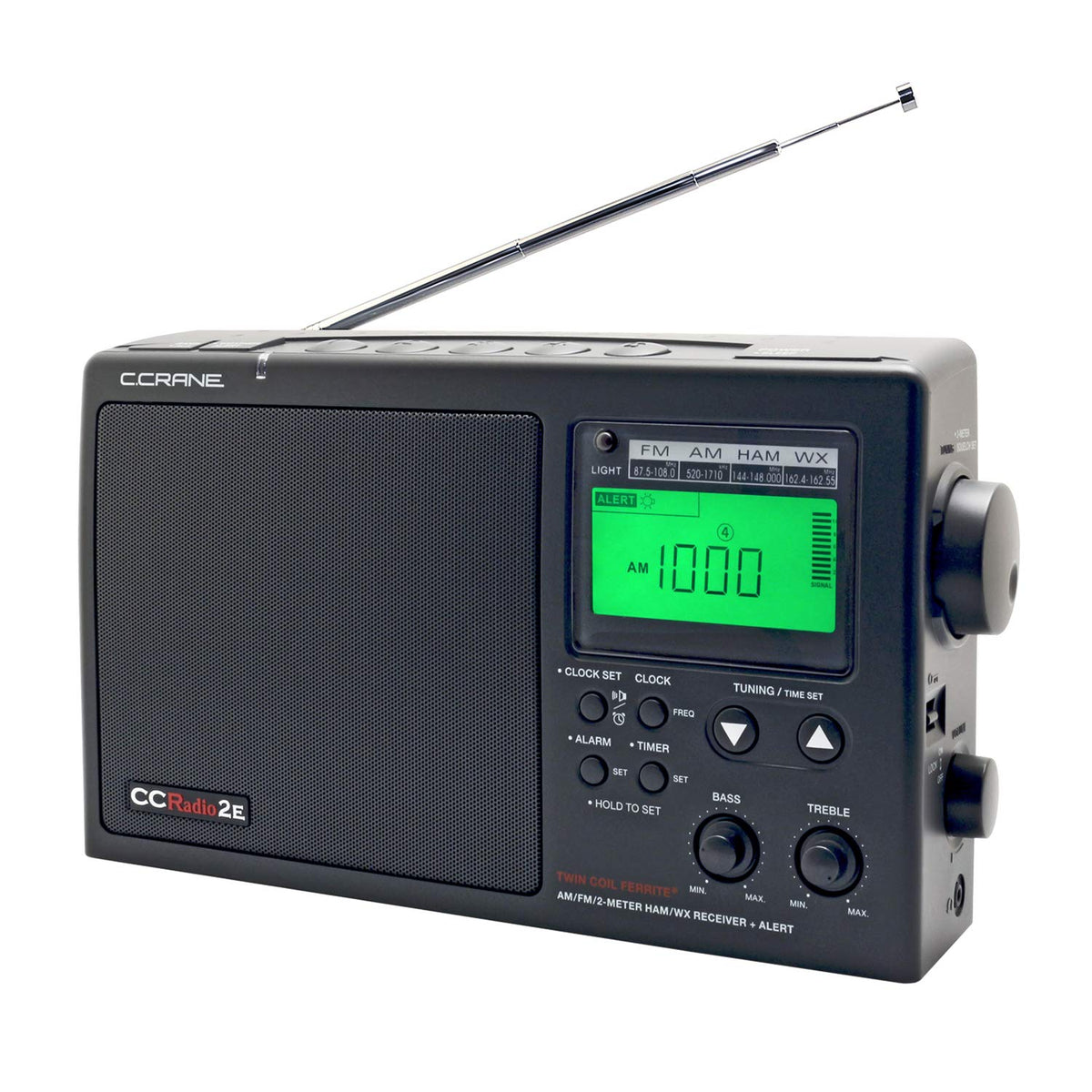 C. Crane CCRadio 3 Long Range Reception AM, FM, NOAA Weather Plus Alert and 2-Meter Ham Band Portable Digital Radio with Bluetooth