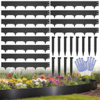 50FT Metal Landscape Edging, 15-Pack 40"L x 6.5"H Rust-Proof Border