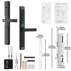 Sliding Door Smart Lock, Sliding Glass Door Lock with Fingerprint
