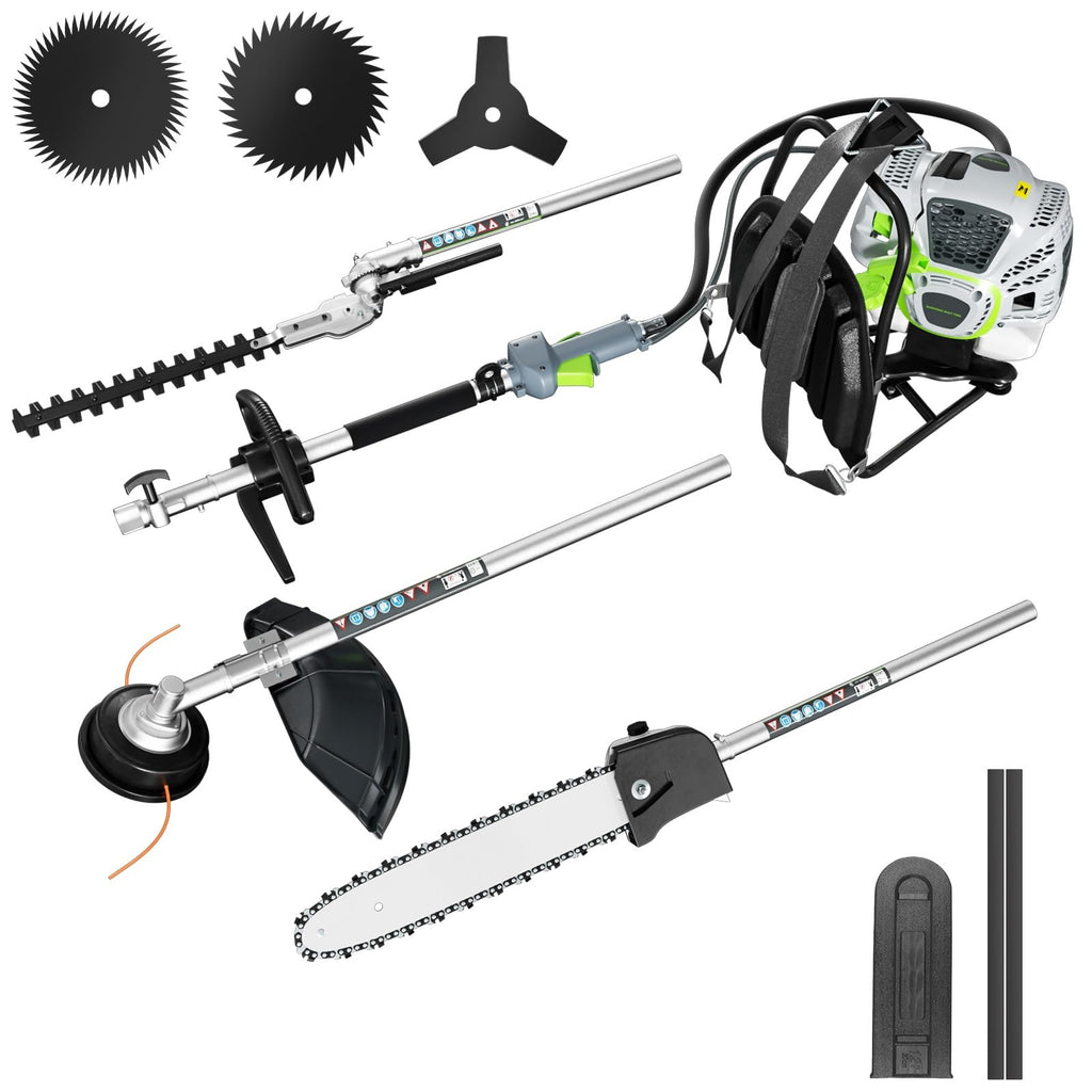 52CC 6-in-1 Weed Wacker Gas Powered Backpack Weed Eater