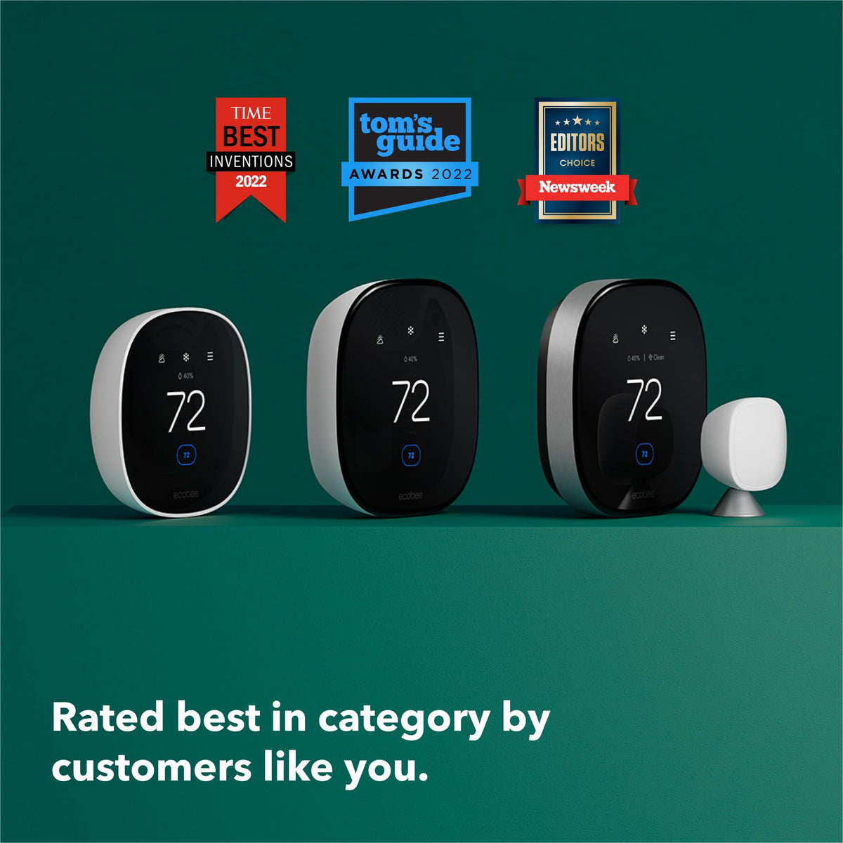 ecobee Smart Thermostat Essential - WiFi Thermostat, Energy Star Certified