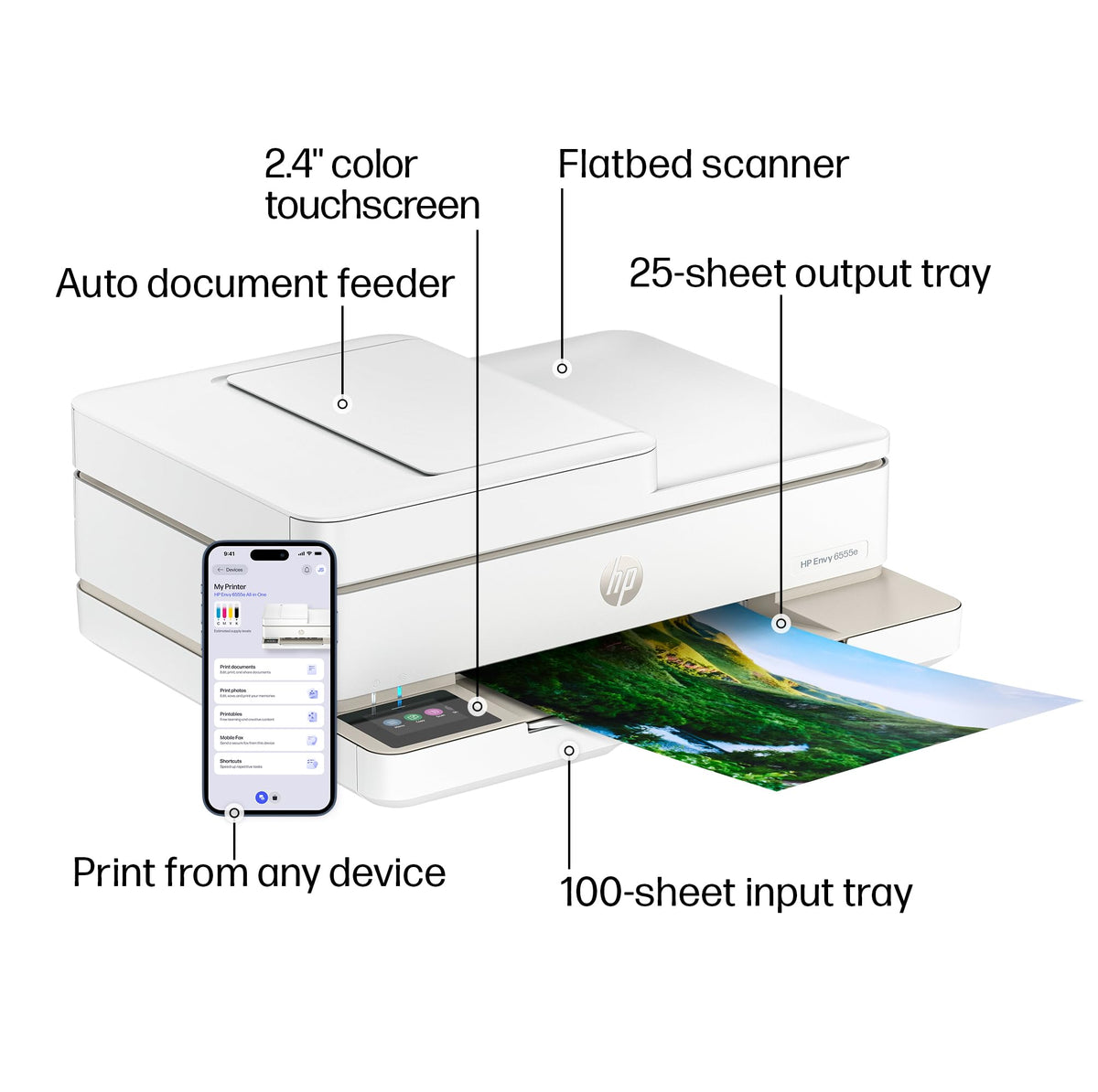 HP Envy 6555e Color Inkjet Printer | Wireless | All-in-One