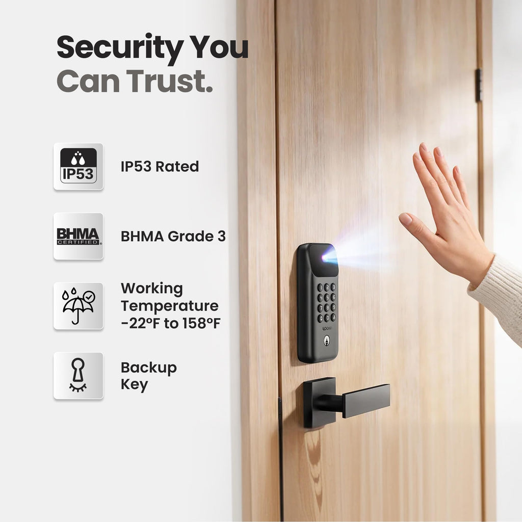 Veno Go, Palm Vein Keyless Entry Smart Lock, 7-Month Battery