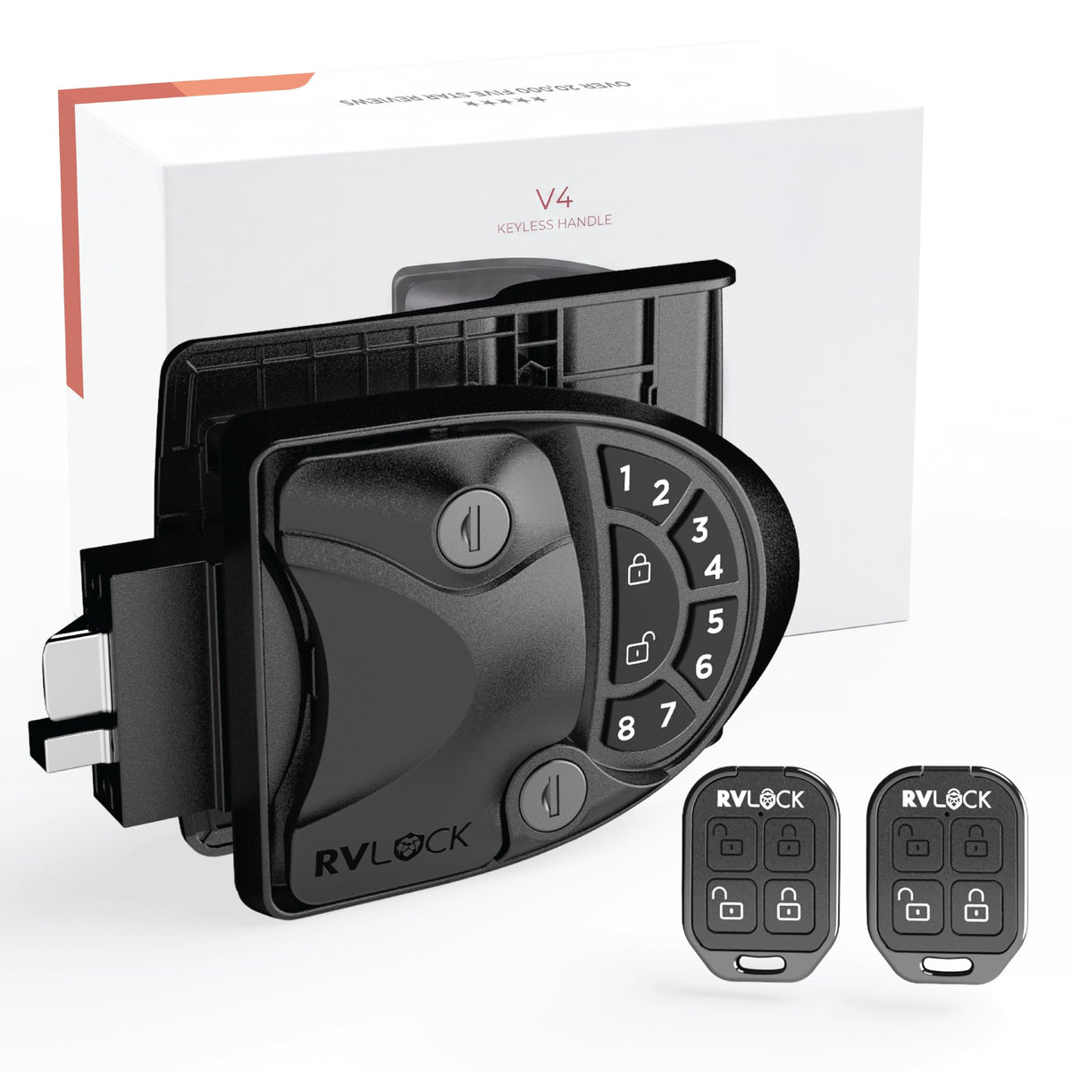 RVLock V4 Keyless RV Door Lock, Full Metal, for Campers/5th Wheels/Trailers