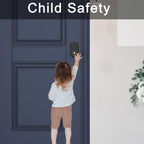 Keypad Door Knob with Key,Keyless Entry Door Lock, Code Locks Door Knob, Auto Lock,50 User Code,Easy to Install,for Home,Office,Bedroom,Garage,No Deadbolt, YJ22-BK, Double Sided Matte Black