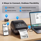 JADENS Dual-Band Wi-Fi 4x6 Shipping Label Printer for Small Business & Home