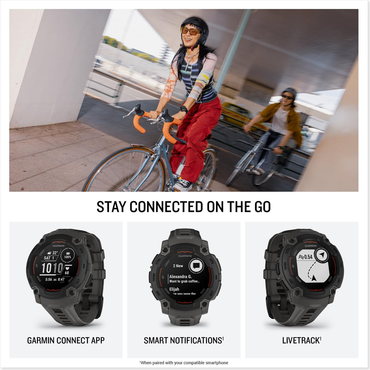 Garmin Instinct® E, Rugged GPS Smartwatch, 45mm, Charcoal