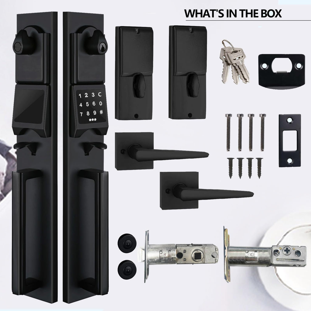 Smart Keypad Handleset Double Door Black