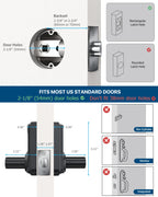 Keypad Keyless Entry Door Lock with Handle Smart Digital Deadbolts 4 Pack