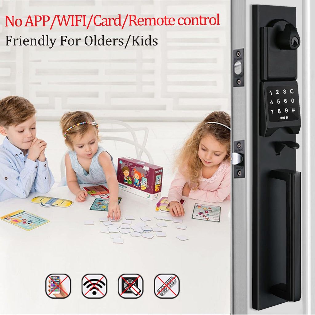 Smart Keypad Handleset Double Door Black