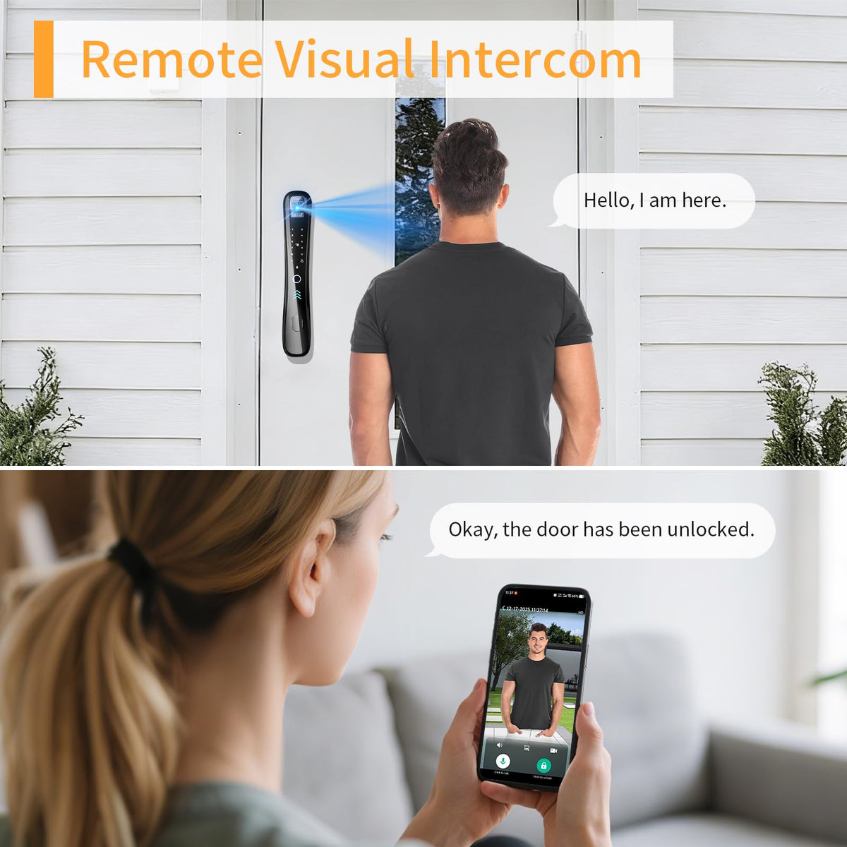 EIYSIE WiFi Smart Lock with Camera Video Doorbell, 8-in-1 Keyless Deadbolt