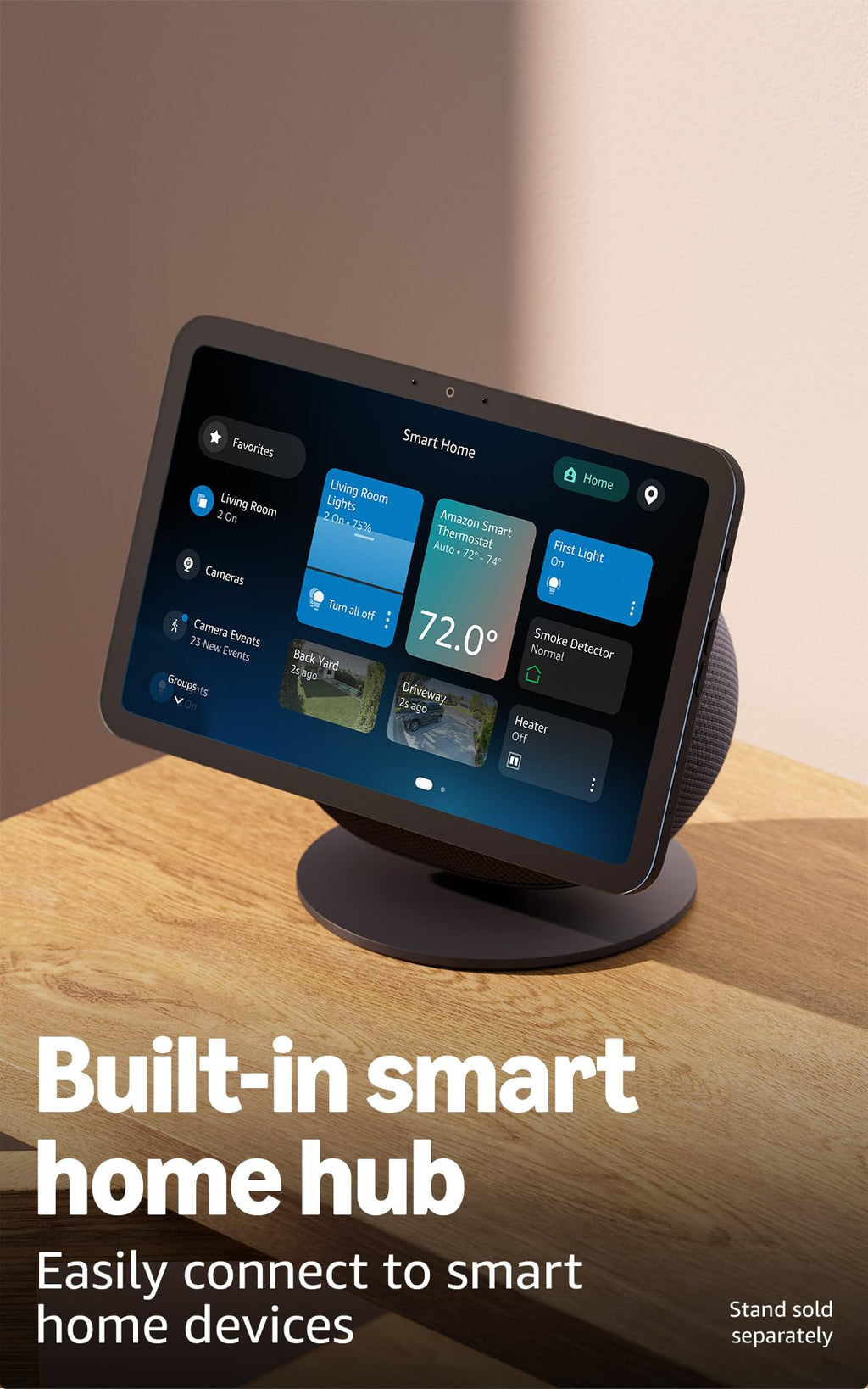 Amazon Echo Show 8 (2025 release) with Amazon Adjustable Stand | Glacier White
