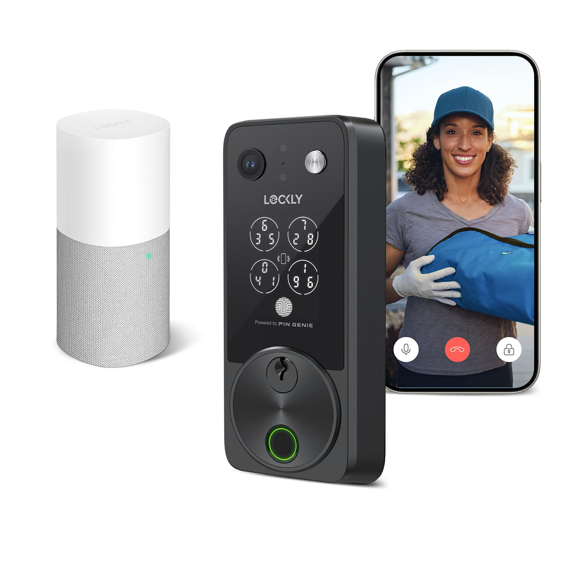 Lockly Vision Zeno Smart Lock with Video Doorbell Camera / Apple Home Key