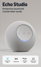 Amazon Echo Studio (newest model), Immersive spatial audio and Dolby Atmos, Designed for Alexa+, Graphite