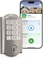 Schlage Arrive Smart WiFi Deadbolt Lock with Camelot Trim, Matte Black