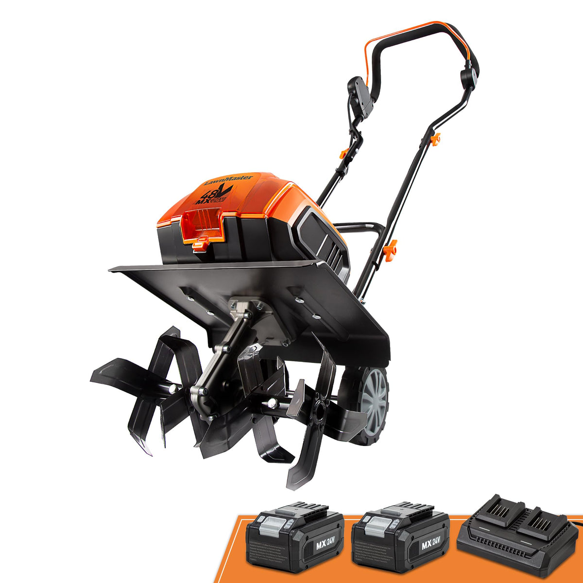 LawnMaster Brushless 48V MAX Cordless Tiller Cultivator, CLTE4814