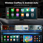 LAMTTO 11'' Wireless Carplay Screen with Net-Flix YouTube and Backup Camera