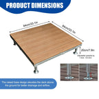 Floating Deck Kit, Raised Deck Platform Decking Waterproof Composite Tile