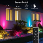 SUNTHIN Outdoor RGBW Landscape Lighting with Remote, Dusk to Dawn, 12 Pack