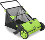 IDEALHOUSE Push Lawn Sweeper 26 Inch with Large 7 cu.ft. Hopper Bag