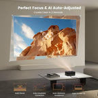 ONOAYO Outdoor-Projector-4K with AI Auto Focus,50WDolby Audio,Built-in Apps
