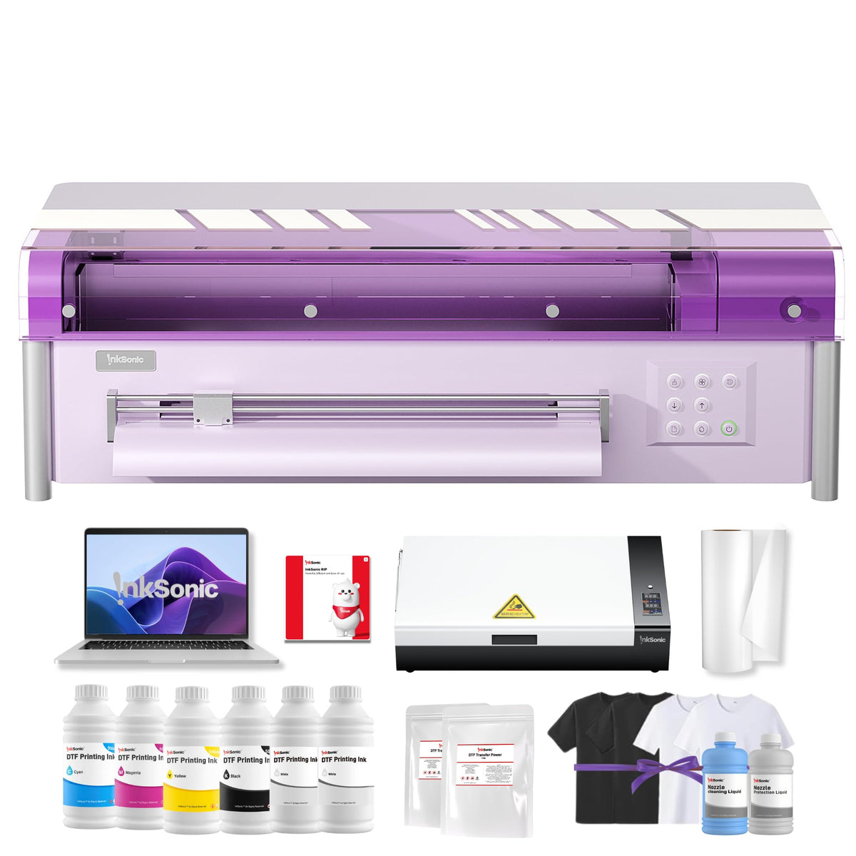 Spark F13 A3 DTF Printer with Oven & Laptop, Lavender Purple