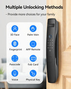 3D Face Recognition Smart Mortise Lock with Camera, True Hands-Free Entry