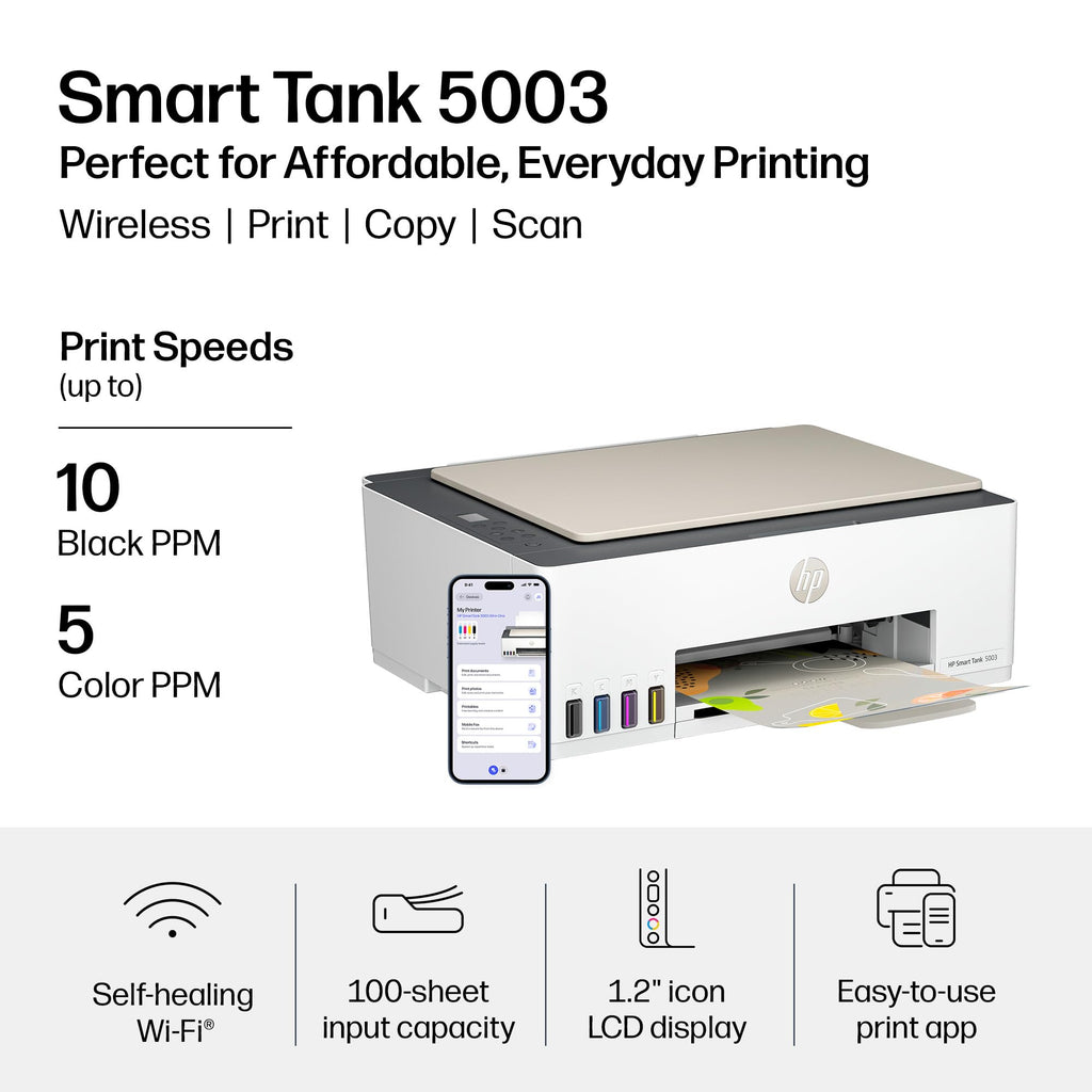 HP Smart Tank 5003 Ink Tank Printer | 3 Years of Ink Included | All-in-One