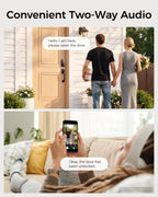 WiFi Video Smart Lock with Handle, 5-in-1 Keyless Deadbolt for Front Door
