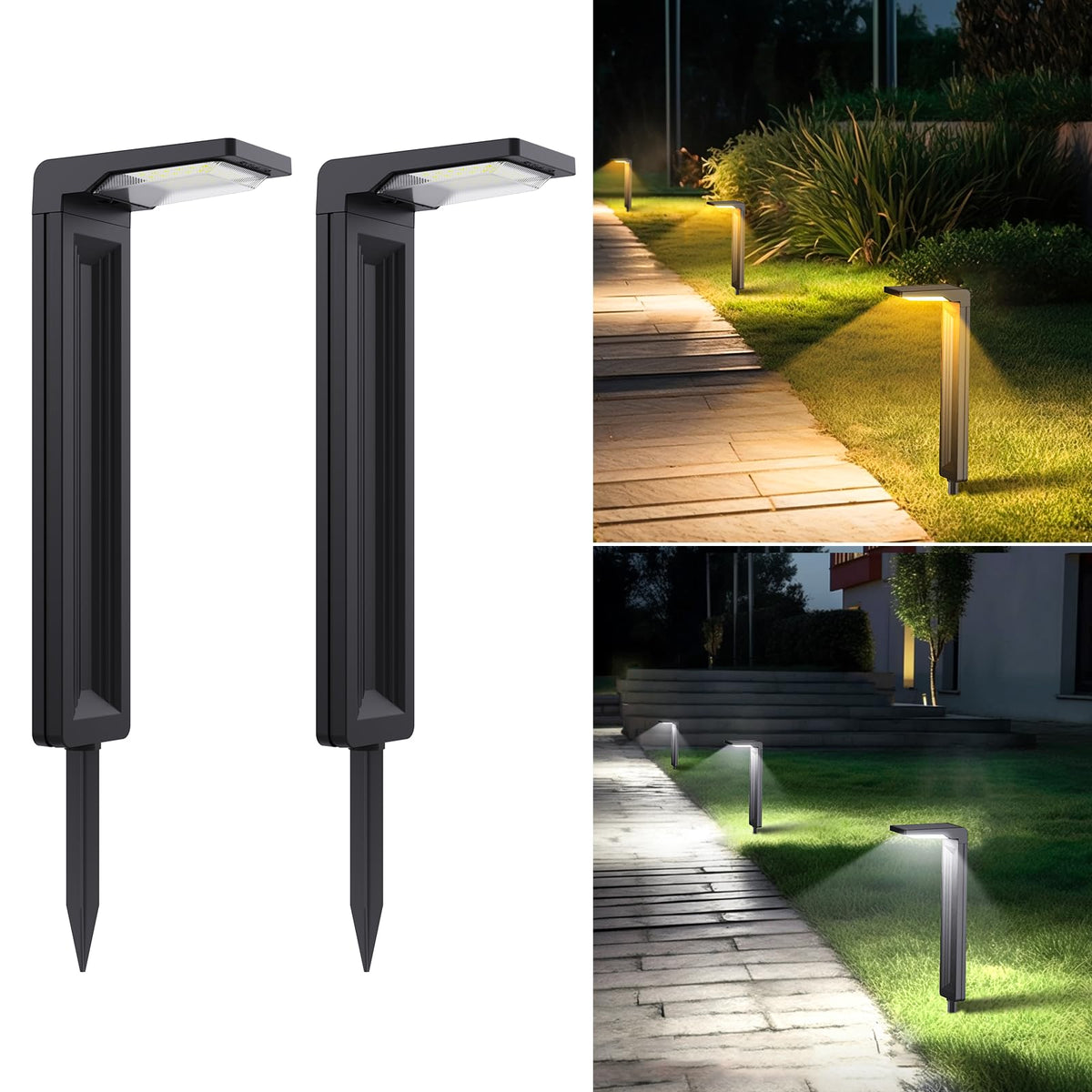 Sunvivo Bright Solar Path Lights,2 Modes(Cold White or Warm White)-8Pack