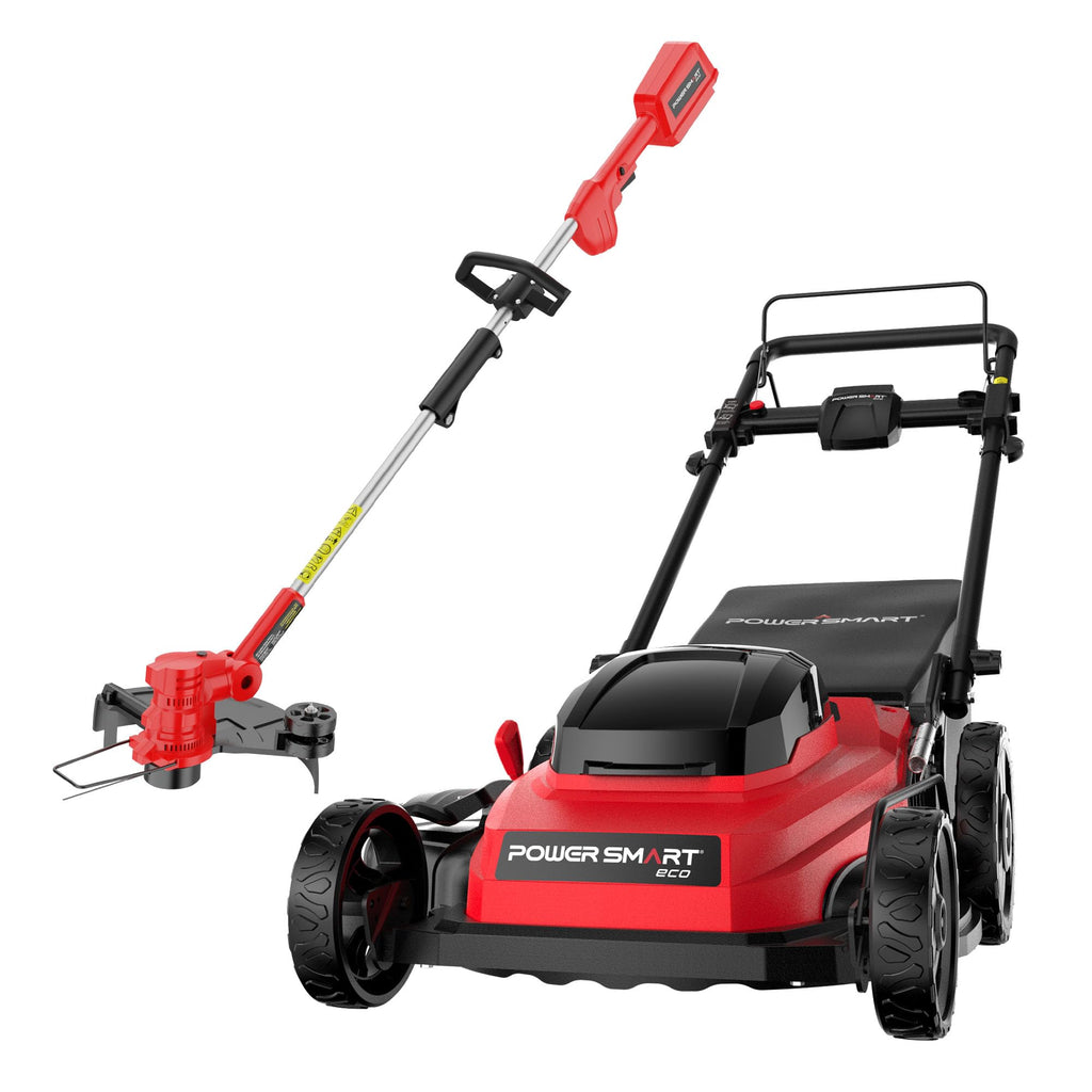 PowerSmart 40V 21" Cordless Lawn Mower + 465 CFM Leaf Blower, 3 Batteries