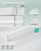 Yoolax Motorized Zebra Blinds with Remote, Room Darkening Smart Blinds