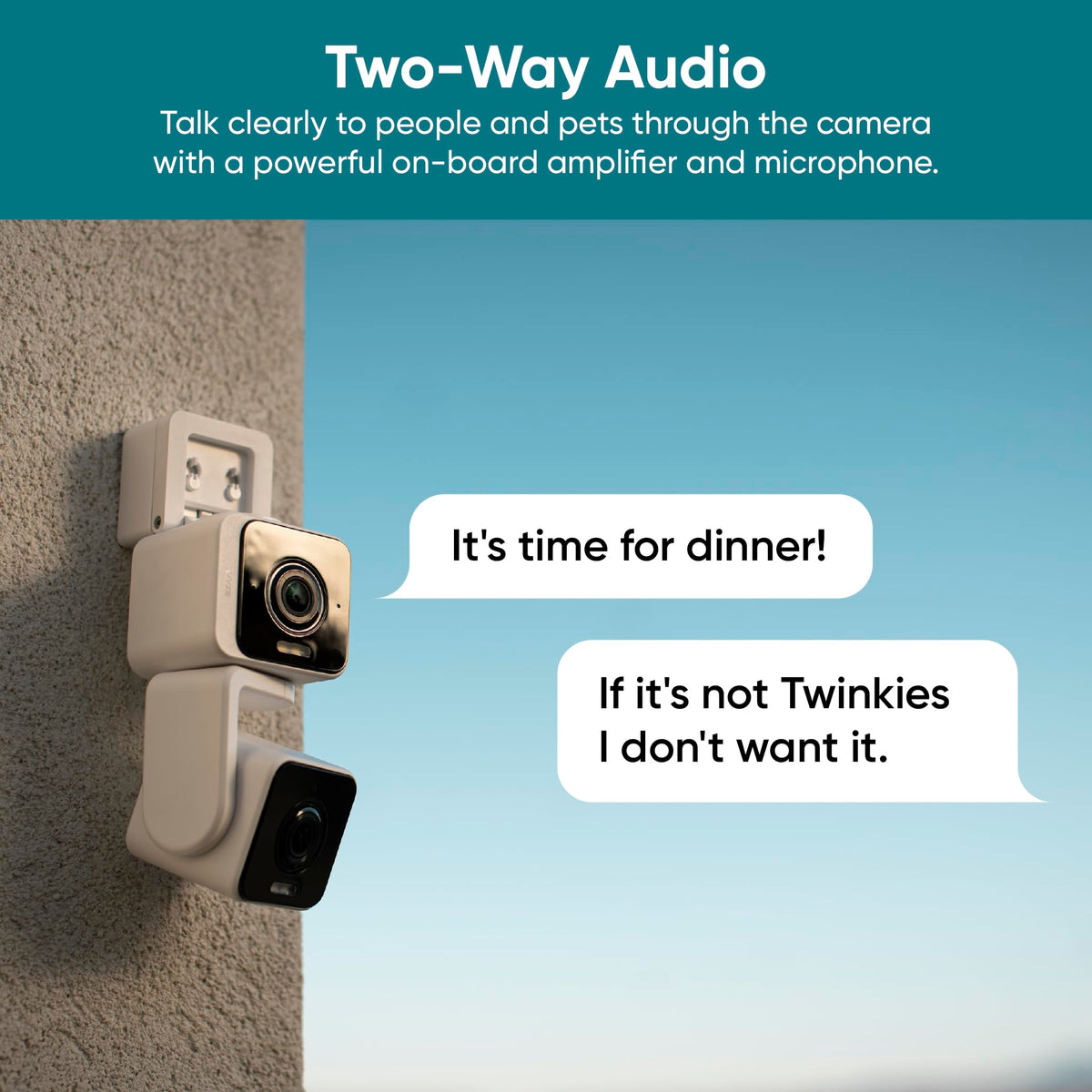 WYZE Duo Cam Pan 2K Dual Cam Indoor/Outdoor Security Camera, 2-Pack
