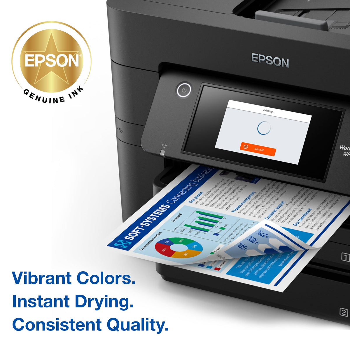 Epson 822XL Genuine High Capacity Pigment Ink Cartridge 4-Pack T822XL-XCS
