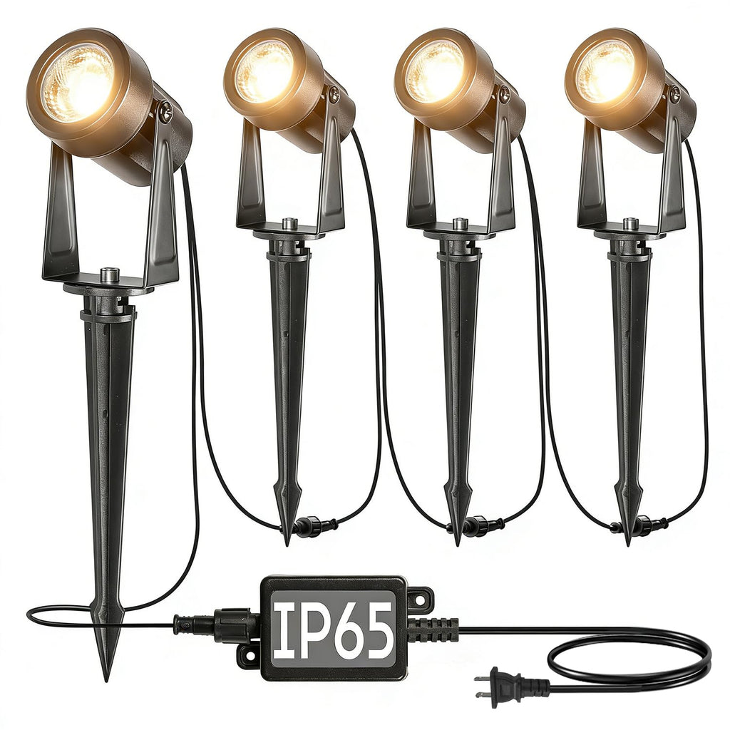 SUNTHIN Outdoor RGBW Landscape Lighting with Remote, Dusk to Dawn, 12 Pack