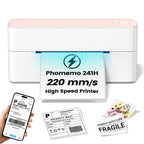 Phomemo Bluetooth Thermal Shipping Label Printer with Holder & 500pcs Label