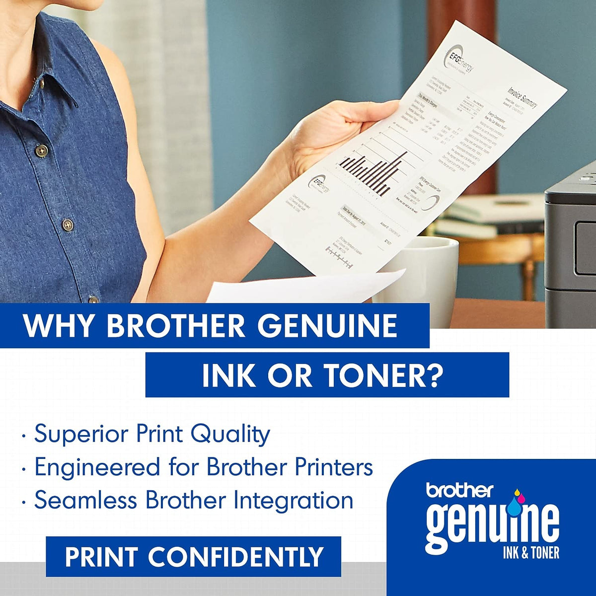 Brother Genuine High Yield Toner Cartridge, TN850, Replacement Black Toner, Page Yield Up to 8, 000 Pages, Amazon Dash Replenishment Cartridge