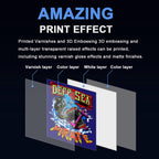DXZ A3 UV Printer,Automatic L805 UV Flatbed Cylinder Printer with Varnish 100% Transfer Rate for Phone Case,Acrylic,Metal,Leather,Golf,Bottle,2-Year Ink Included