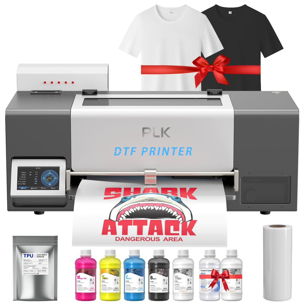 PLK A3 DTF Printer with Shaker Dryer & Laptop & Purifier, XP600 Printhead