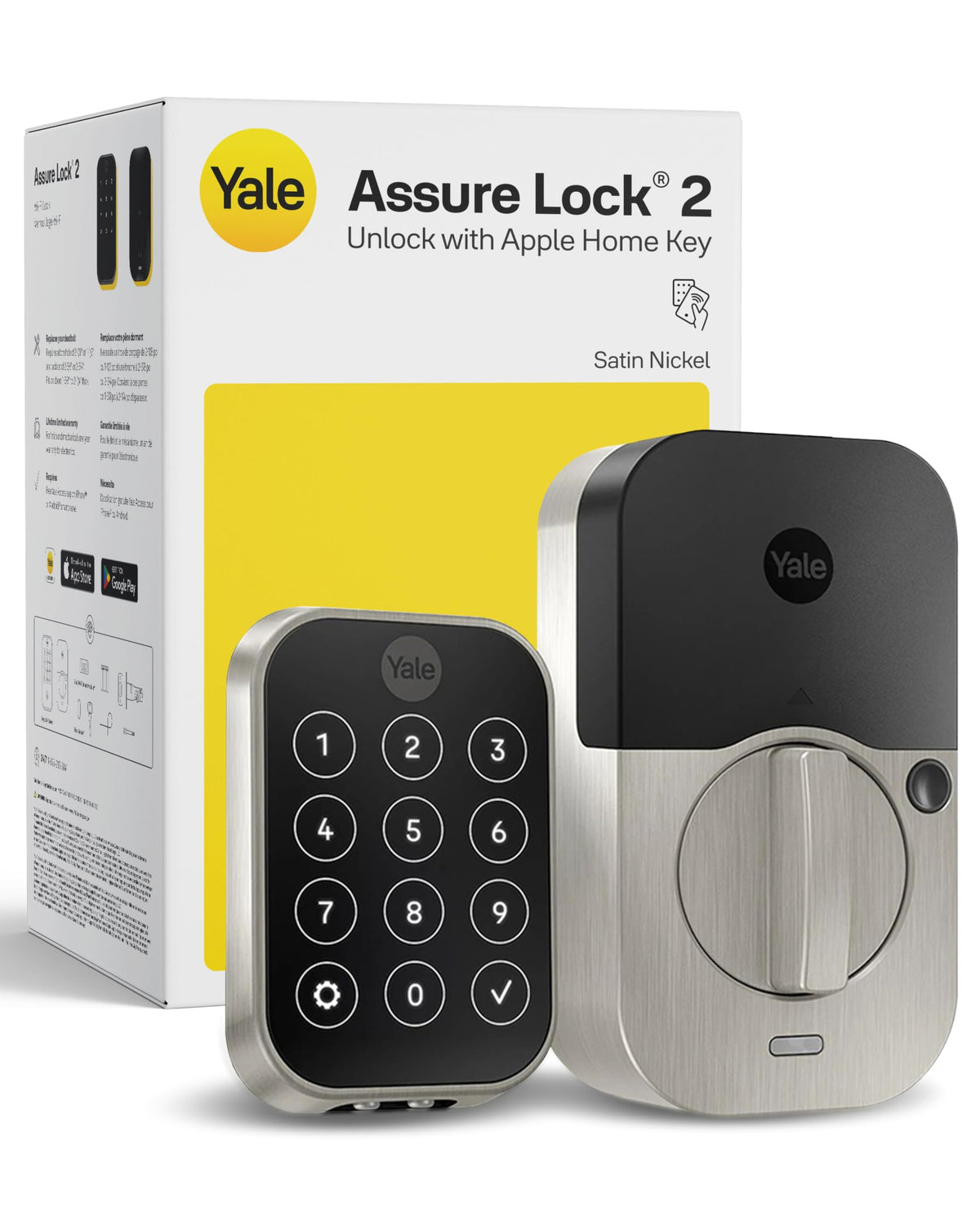 Yale WiFi Smart Lock Deadbolt with Keypad, Apple Home Key, Keyless Entry