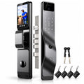 3D Face Recognition Smart Door Lock with 1080p Camera – Keyless Entry Deadbolt with Palm Vein, Fingerprint, Video Intercom, Alexa compatible & Tuya App Control, Auto-Lock for Front Door Home Security